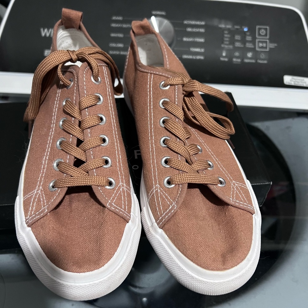 Classic Brown Canvas Sneakers